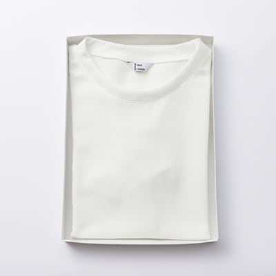 京都の伝統織物を使った丹後ちりめんTシャツ ホワイト【1604758】