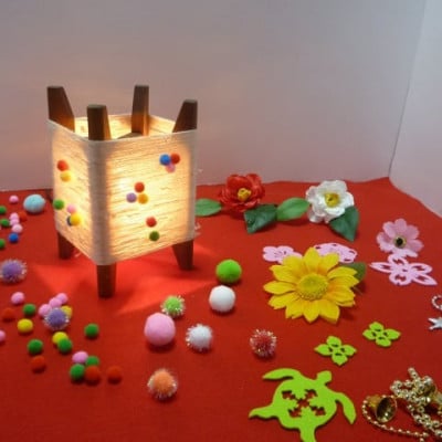 糸巻きランプ作り体験ペアチケット1枚 京都府与謝野町 広瀬創作工芸【1527116】