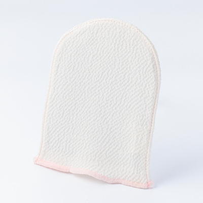 与謝野町 丹後ちりめん「ちりめん美人」シルク洗顔パフ　ピンク　肌に優しいシルク100%　京都与謝野町【1605748】