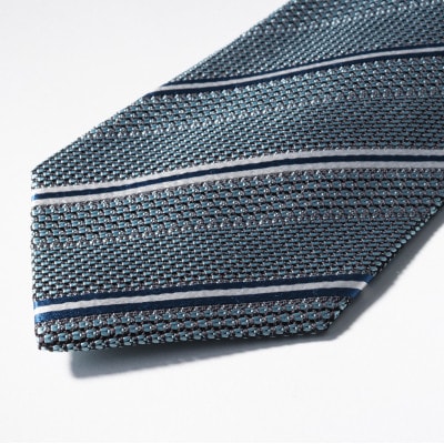 シルク100%　たけとらのフレスコネクタイ　薄サックス　ふるさと納税限定　プレゼント・父の日にも【1347214】