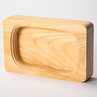 天然ヒノキ使用　立体フォトフレーム　縦15cm×横11cm×奥行3.7cm【1550246】