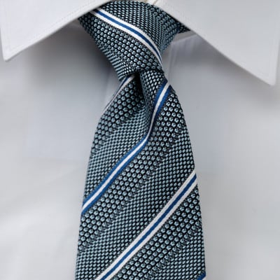 シルク100%　たけとらのフレスコネクタイ　薄サックス　ふるさと納税限定　プレゼント・父の日にも【1347214】