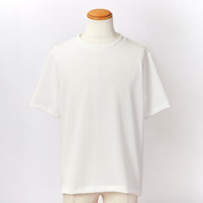 京都の伝統織物を使った丹後ちりめんTシャツ ホワイト【1604758】