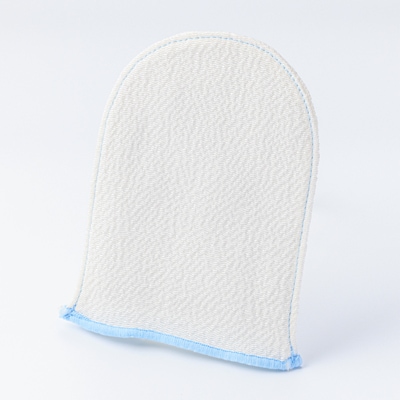 与謝野町 丹後ちりめん「ちりめん美人」シルク洗顔パフ　ブルー　肌に優しいシルク100%　京都与謝野町【1605749】