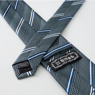 シルク100%　たけとらのフレスコネクタイ　薄サックス　ふるさと納税限定　プレゼント・父の日にも【1347214】