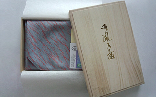 友禅風呂敷 松葉 (ブルーグレー/朱の松葉)1枚【1082260】