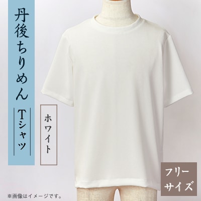 京都の伝統織物を使った丹後ちりめんTシャツ ホワイト【1604758】