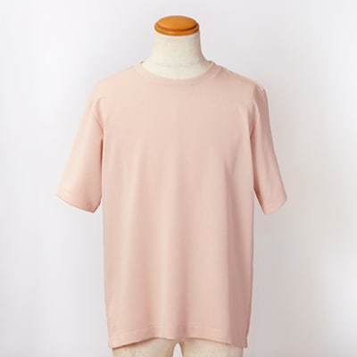 京都の伝統織物を使った丹後ちりめんTシャツ ピンク【1604756】