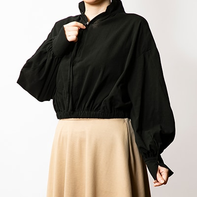 Kinudian 2WAYボリュームシャツブラウス　スタイリングに合わせやすい2WAY仕様着回し自由【1551191】