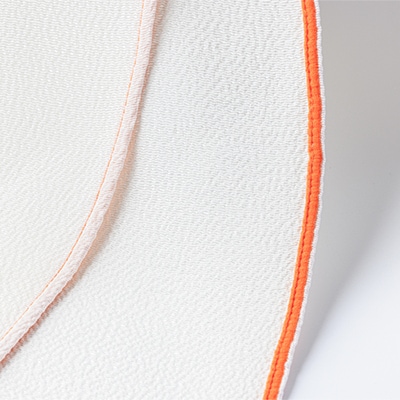 丹後ちりめん「ちりめん美人」シルクボディタオル オレンジ　肌に優しいシルク100%　京都与謝野町より【1605750】