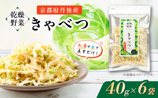 京都府丹後産【キャベツ】乾燥野菜　6袋　京都府与謝野町より【誠武農園】　おいしい国産野菜【1625798】