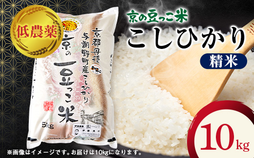 令和7年産米「京の豆っこ米」低農薬コシヒカリ　精米10kg 農家直送　京都与謝野町【伊達農園】【1711767】