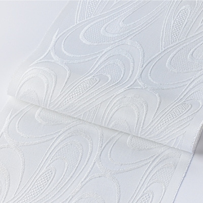 ワタマサ　三重織 正絹白半衿(水型花)シルク100%日本製和装小物　丹後ちりめん織元より【1604345】