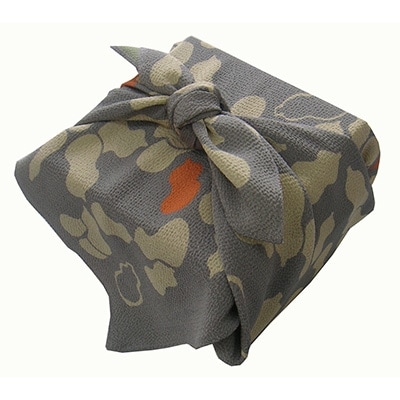 正絹縮緬友禅風呂敷 瓢箪(グレー)【1104286】