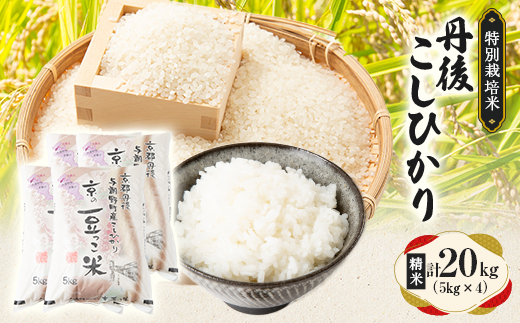 【令和7年産米】京都府与謝野町産 丹後コシヒカリ 精米20kg　特別栽培米 京の豆っこ米【1713764】