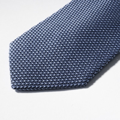 シルク100%　たけとらのフレスコネクタイ　薄サックス無地　ふるさと納税限定　プレゼント・父の日にも【1358937】