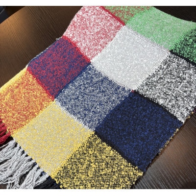 【京都府与謝野町】シルク100% 真綿格子ストール マルチカラー お肌に優しい高級品 贈答用にも【1731668】