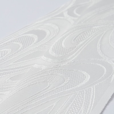 ワタマサ　三重織 正絹白半衿(水型花)シルク100%日本製和装小物　丹後ちりめん織元より【1604345】