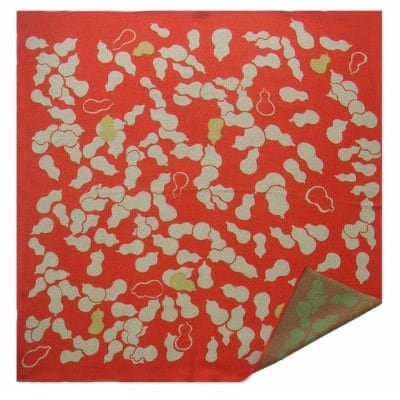 正絹縮緬友禅風呂敷 瓢箪 (赤)【1104284】