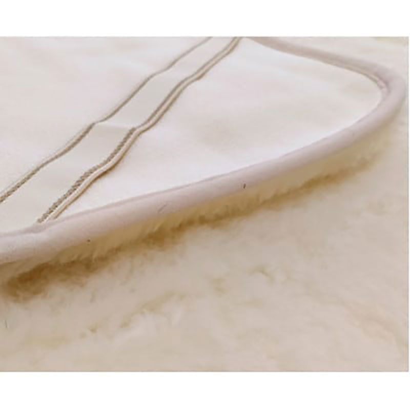 敷きパッド 毛布 キング 180×205cm アイボリー 洗える ふわふわ ウール ファー 敷き毛布 敷毛布 ベッドパッド ウール100% 日本製 寝具 大阪 大阪府 岸和田市