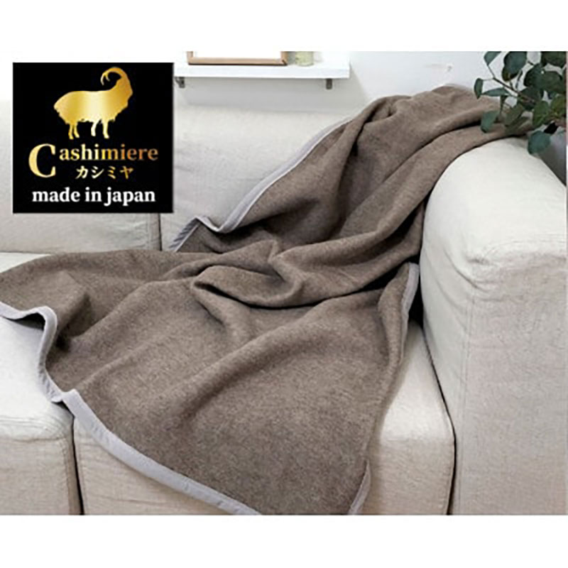 毛布 ハーフサイズ 140×100 ベージュ 繊維の宝石 カシミヤ 100% 毛羽部分 ハーフケット ブランケット ひざ掛け 膝掛け カシミヤ毛布 ハーフ 肌掛け 寝具 高級 日本製 CS-11R 大阪 大阪府 岸和田市