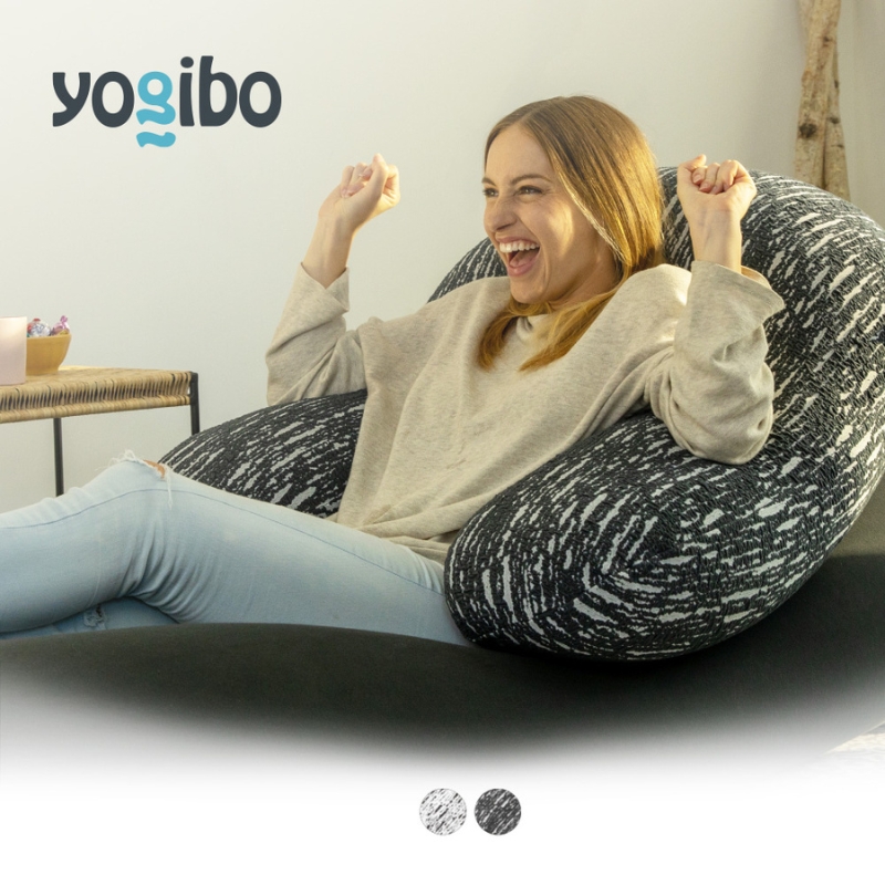 ヨギボー ラックス サポート ダークグレー Yogibo Luxe Support 背もたれ 肘置き アームレスト ビーズクッション 授乳クッション 高級感 モダン ギフト 大阪府 岸和田市