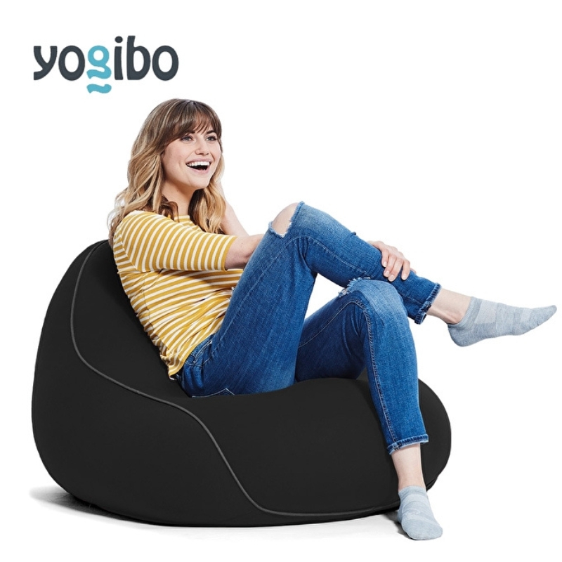 ヨギボー ラウンジャー ブラック Yogibo Lounger ビーズクッション 1人掛け 背もたれ ローソファ パーソナルチェア 一人暮らし ゲーム 洗えるカバー 家具 ギフト 大阪府 岸和田市
