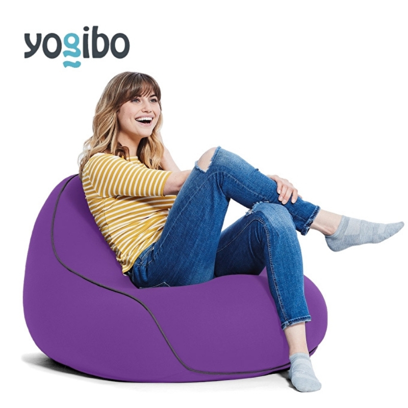 ヨギボー ラウンジャー パープル Yogibo Lounger ビーズクッション 1人掛け 背もたれ ローソファ パーソナルチェア 一人暮らし ゲーム 洗えるカバー 家具 ギフト 大阪府 岸和田市