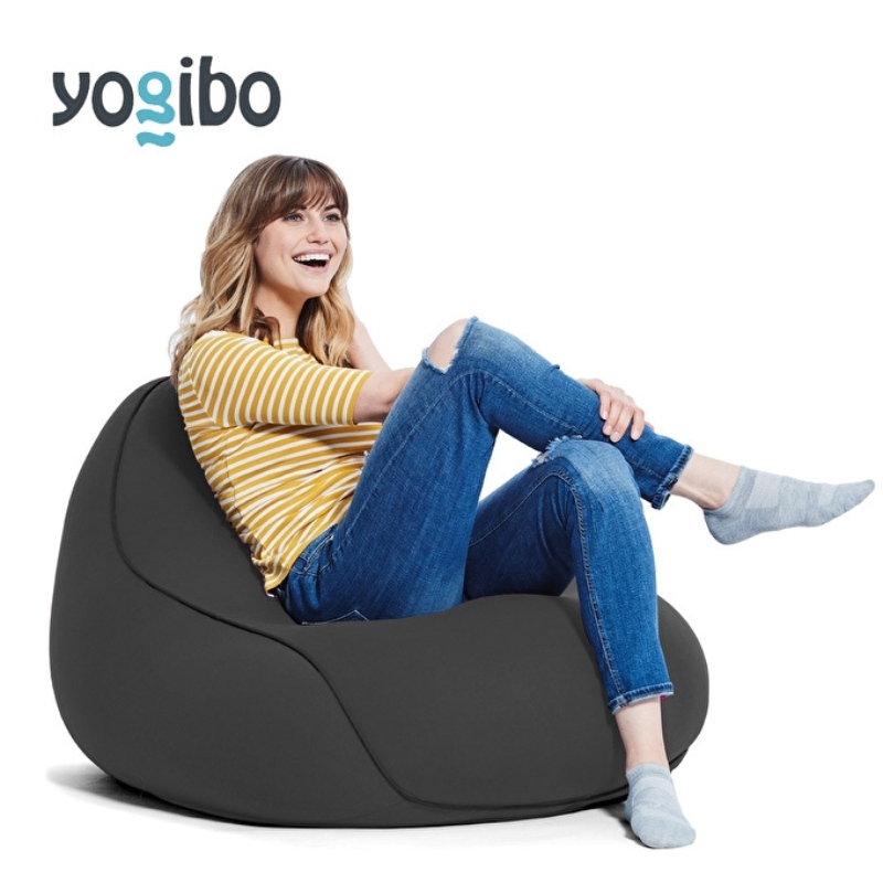 ヨギボー ラウンジャー ダークグレー Yogibo Lounger ビーズクッション 1人掛け 背もたれ ローソファ パーソナルチェア 一人暮らし ゲーム 洗えるカバー 家具 ギフト 大阪府 岸和田市