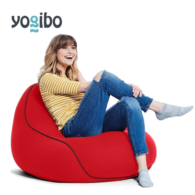 ヨギボー ラウンジャー レッド Yogibo Lounger ビーズクッション 1人掛け 背もたれ ローソファ パーソナルチェア 一人暮らし ゲーム 洗えるカバー 家具 ギフト 大阪府 岸和田市