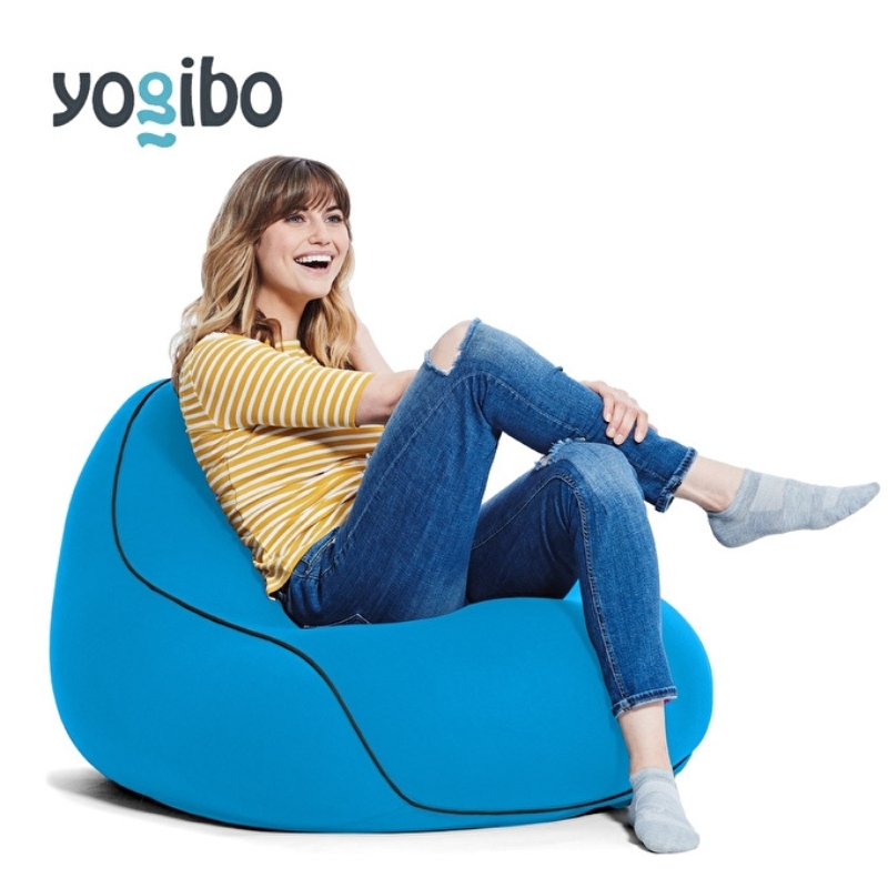 ヨギボー ラウンジャー アクアブルー Yogibo Lounger ビーズクッション 1人掛け 背もたれ ローソファ パーソナルチェア 一人暮らし ゲーム 洗えるカバー 家具 ギフト 大阪府 岸和田市