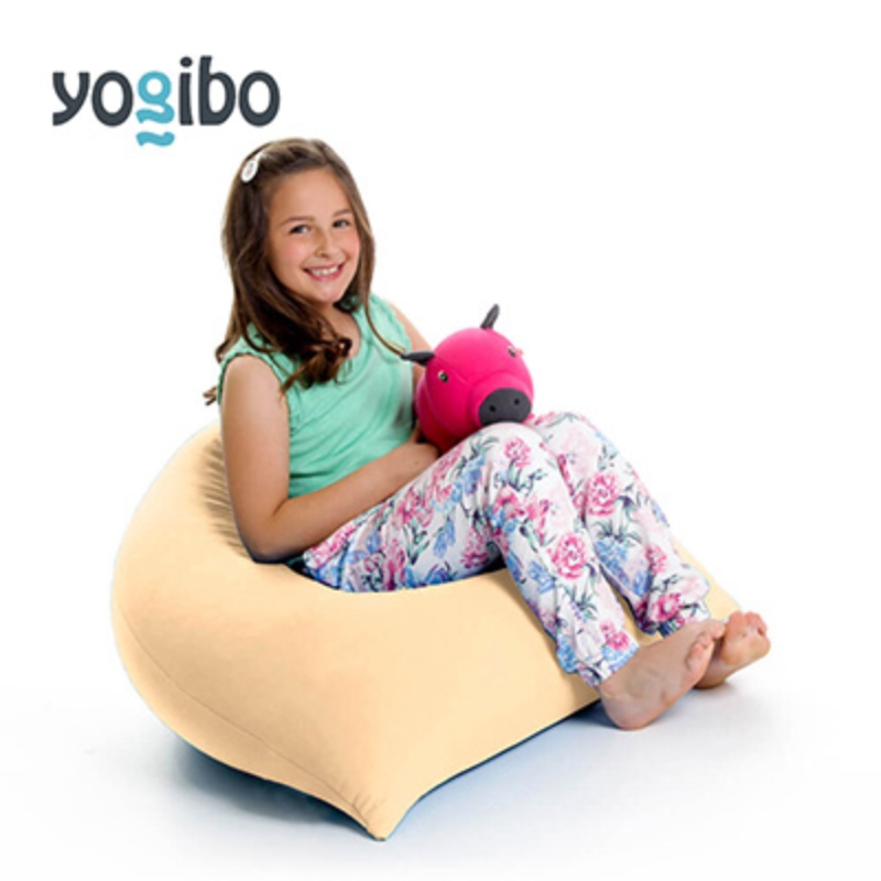 ヨギボー ピラミッド クリームホワイト Yogibo Pyramid ビーズクッション 子ども用 小型 座椅子 三角形 持ち運び キッズ 洗えるカバー 家具 ギフト 大阪府 岸和田市