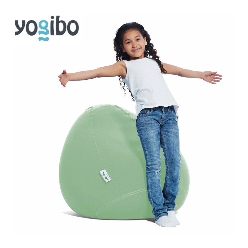 ヨギボー ドロップ ピスタチオ Yogibo Drop ビーズクッション 丸型 水滴型 1人掛け ローソファ 座椅子 持ち運び 洗えるカバー インテリア 家具 ギフト 大阪府 岸和田市