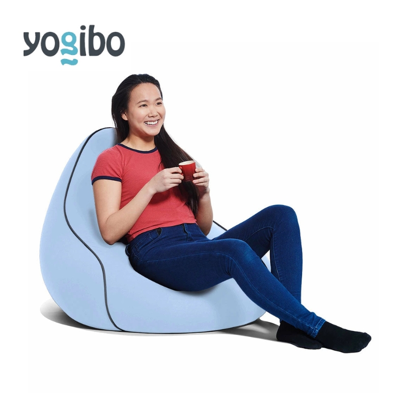 ヨギボー ラウンジャー ペールブルー Yogibo Lounger ビーズクッション 1人掛け 背もたれ ローソファ パーソナルチェア 一人暮らし ゲーム 洗えるカバー 家具 ギフト 大阪府 岸和田市
