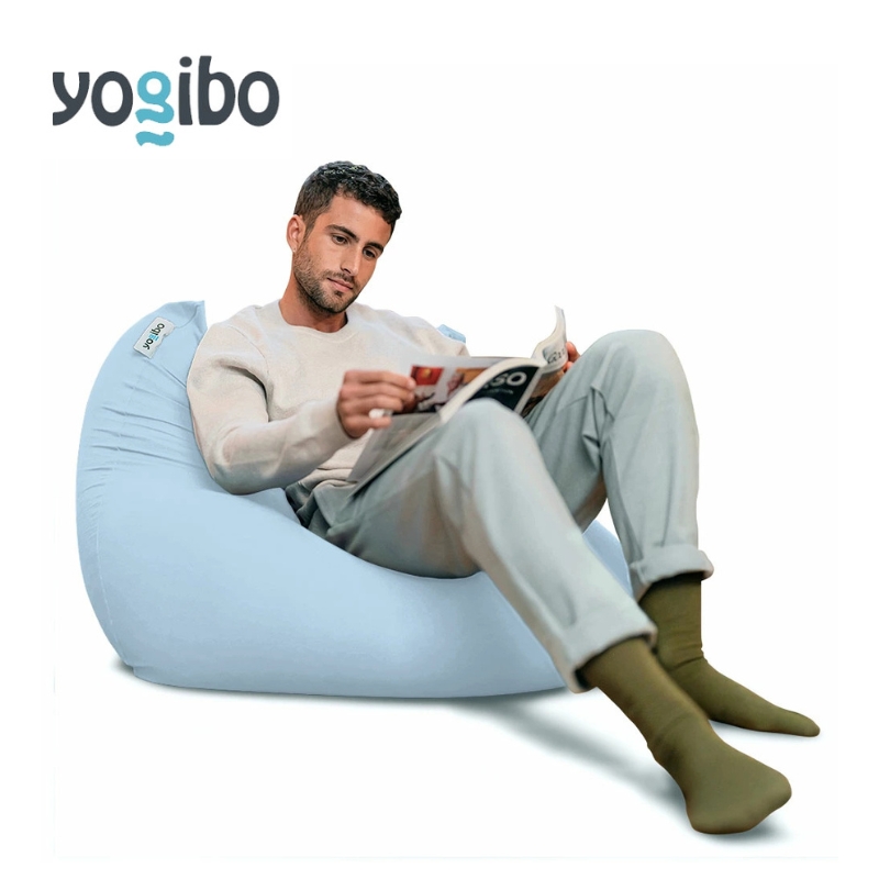 ヨギボー ミニ ペールブルー Yogibo Mini ビーズクッション 1人掛け ローソファ 座椅子 コンパクト 一人用 洗えるカバー インテリア 家具 ギフト 大阪府 岸和田市