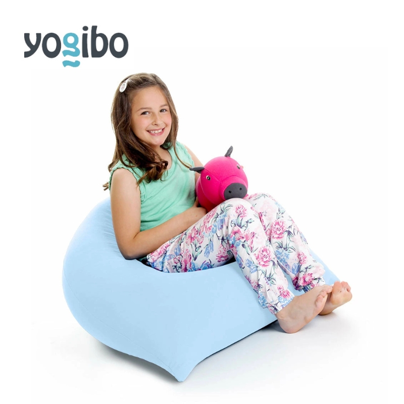 ヨギボー ピラミッド ペールブルー Yogibo Pyramid ビーズクッション 子ども用 小型 座椅子 三角形 持ち運び キッズ 洗えるカバー 家具 ギフト 大阪府 岸和田市