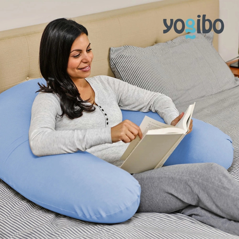 ヨギボー サポート ペールブルー Yogibo Support 授乳クッション 背もたれ 肘置き U字型 ビーズクッション 妊婦 マタニティ 読書 洗えるカバー インテリア 大阪府 岸和田市