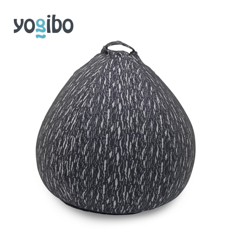 ヨギボー ラックス ドロップ ダークグレー Yogibo Luxe Drop ビーズクッション 丸型 水滴型 1人掛け ローソファ 高級感 モダン インテリア 家具 ギフト 大阪府 岸和田市