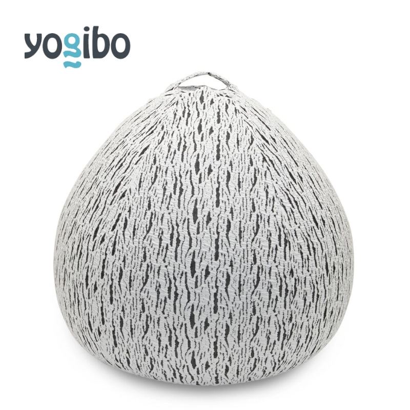 ヨギボー ラックス ドロップ ライトグレー Yogibo Luxe Drop ビーズクッション 丸型 水滴型 1人掛け ローソファ 高級感 モダン インテリア 家具 ギフト 大阪府 岸和田市