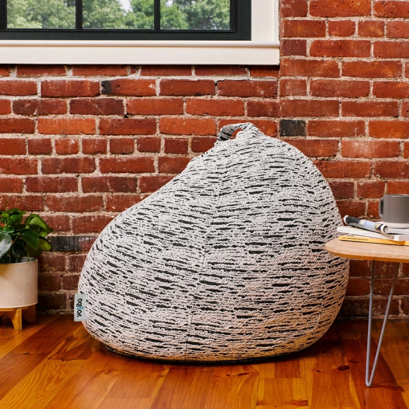 ヨギボー ラックス ドロップ ライトグレー Yogibo Luxe Drop ビーズクッション 丸型 水滴型 1人掛け ローソファ 高級感 モダン インテリア 家具 ギフト 大阪府 岸和田市
