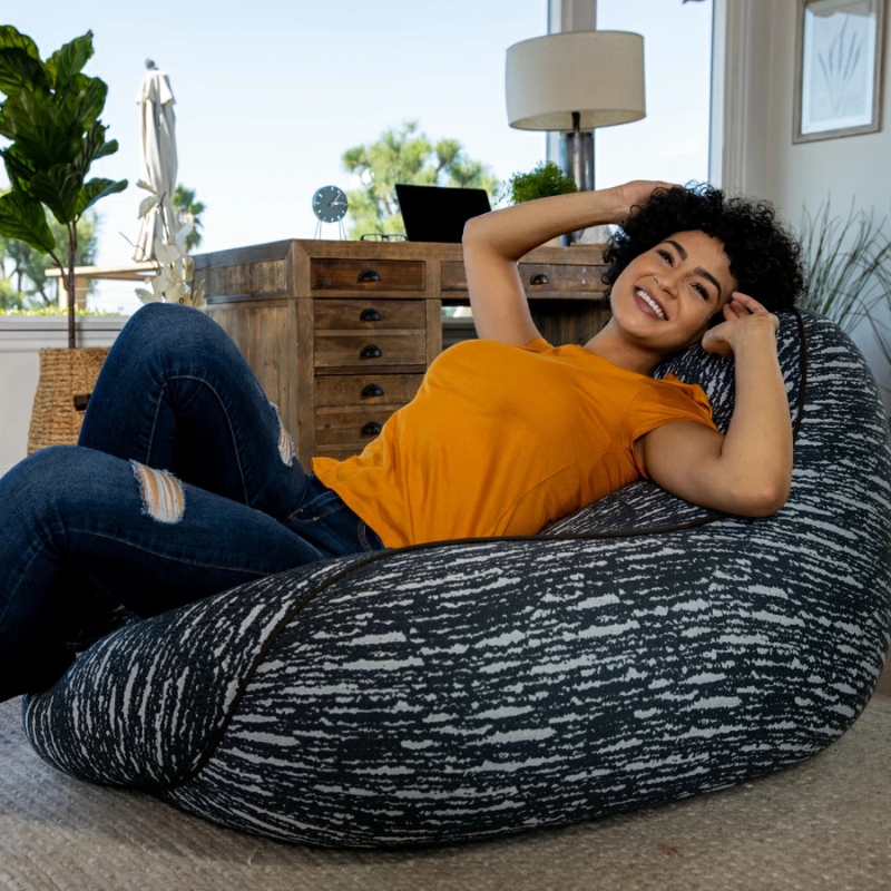 ヨギボー ラックス ラウンジャー ダークグレー Yogibo Luxe Lounger ビーズクッション 1人掛け 背もたれ ソファ 高級感 モダン インテリア 大阪府 岸和田市