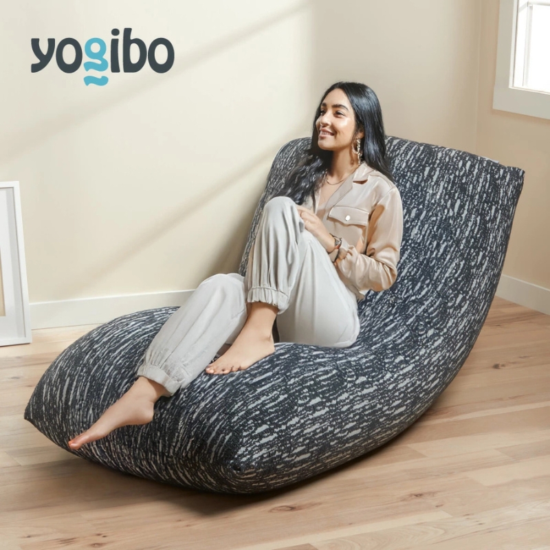 ビーズクッション ヨギボー ラックス マックス ダークグレー Yogibo Luxe Max 特大 高級 ベロア なめらか ローソファ 洗えるカバー インテリア ギフト プレゼント おしゃれ 贈り物 結婚祝い 誕生日 おすすめ