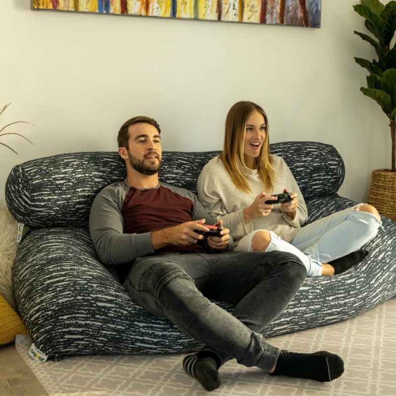 ヨギボー ラックス ロールマックス ダークグレー Yogibo Luxe Roll Max 抱き枕 特大 ロングクッション 高級感 モダン 寝具 洗えるカバー 家具 ギフト 大阪府 岸和田市