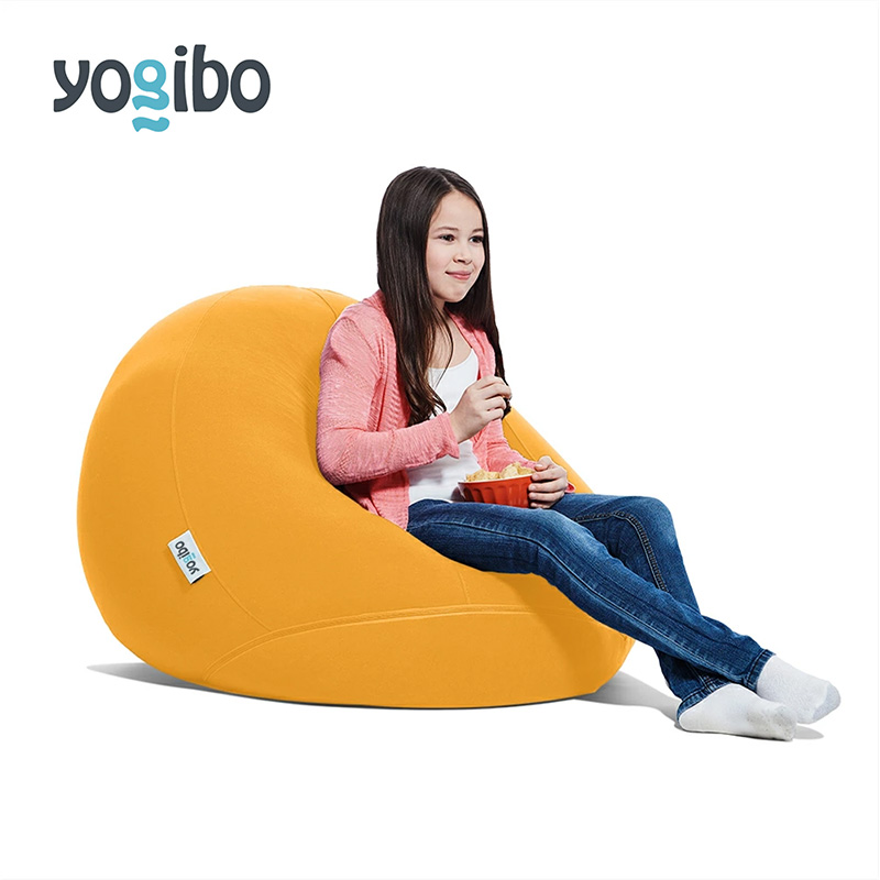 ヨギボー ドロップ アンバーゴールド Yogibo Drop ビーズクッション 丸型 水滴型 1人掛け ローソファ 座椅子 持ち運び 洗えるカバー インテリア 家具 ギフト 大阪府 岸和田市