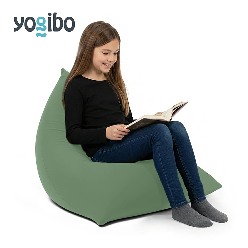 ヨギボー ピラミッド オリーブグリーン Yogibo Pyramid ビーズクッション 子ども用 小型 座椅子 三角形 持ち運び キッズ 洗えるカバー 家具 ギフト 大阪府 岸和田市