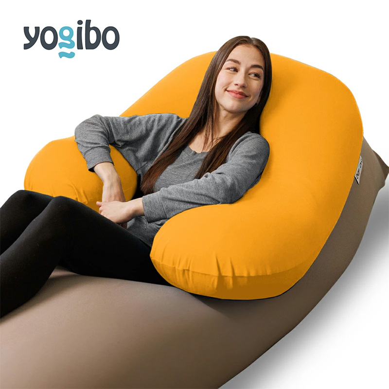ヨギボー サポート アンバーゴールド Yogibo Support 授乳クッション 背もたれ 肘置き U字型 ビーズクッション 妊婦 マタニティ 読書 洗えるカバー インテリア 大阪府 岸和田市