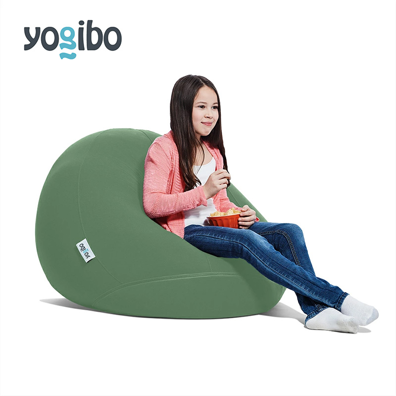 ヨギボー ドロップ オリーブグリーン Yogibo Drop ビーズクッション 丸型 水滴型 1人掛け ローソファ 座椅子 持ち運び 洗えるカバー インテリア 家具 ギフト 大阪府 岸和田市