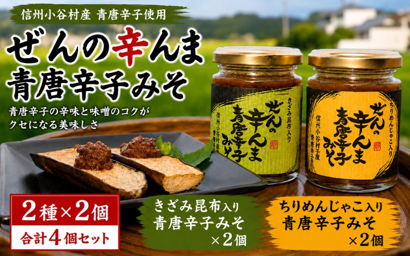 ぜんの辛んま 青唐辛子みそ 詰合せセット / 味噌 詰め合わせ セット 食べ比べ ご飯のお供 万能 おかず【zenn0001】