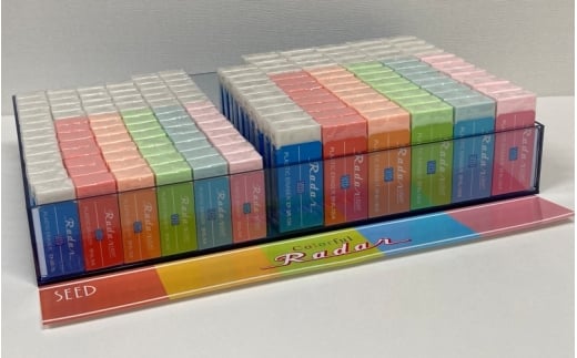 レーダー ディスプレイセット 消しゴム 140個入 / 文房具 文具 筆記用具 消しゴム 大容量 学生 オフィス【seed0002】