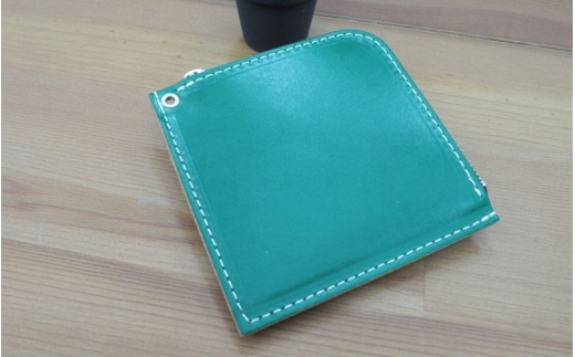 財布 プチウォレット 【ディープグリーン】 革 ( 縦約11cm × 横約11cm × 厚さ約1.0cm )【lfco0004-2】